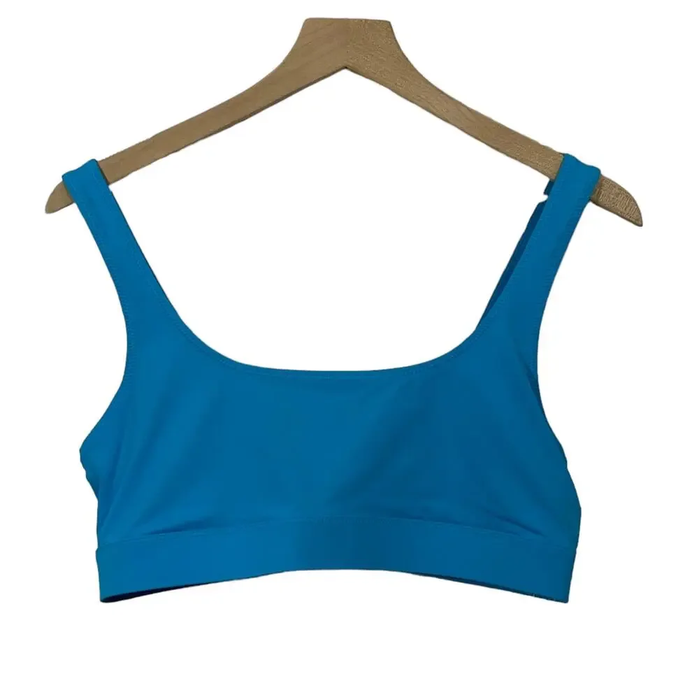 NWT SKIMS Tank Bikini Top - Turquoise - Large